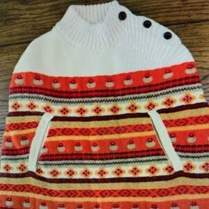 Colorful Kids Cape with Button Detail